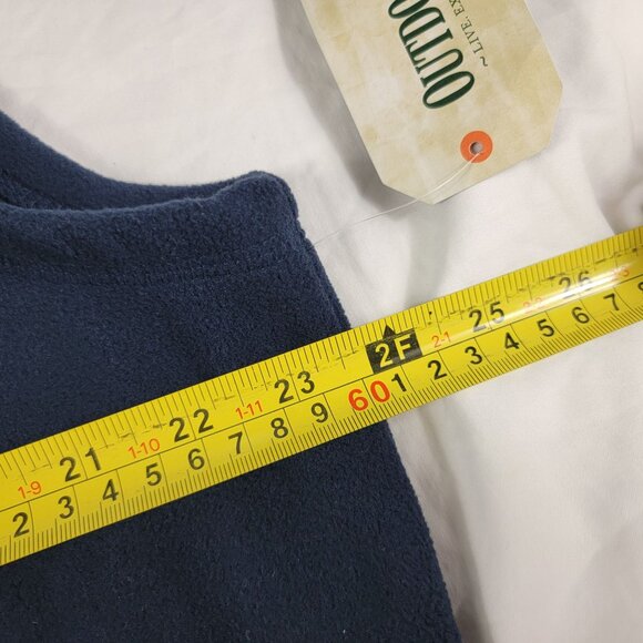 Outdoor Life Mens Large Polar Fleece Navy Blazer Vest Casual Outdoors Comfort - Picture 9 of 11